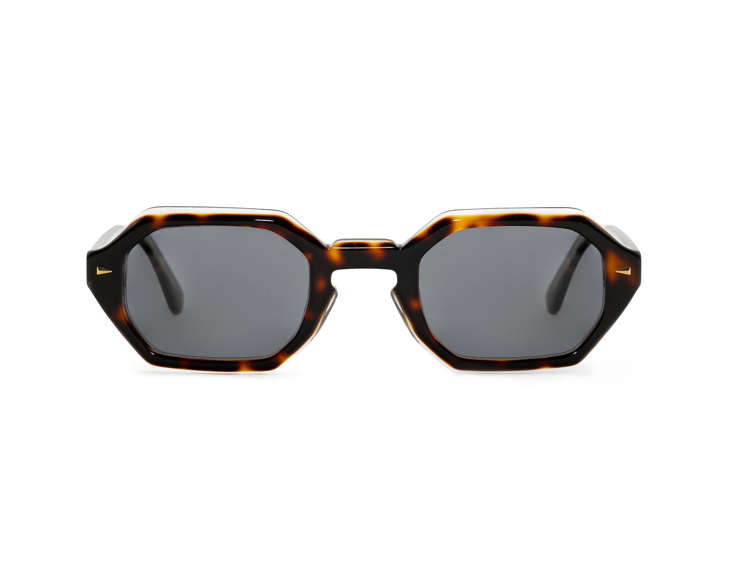 Lateral de gafas SOLARA – diseño octogonal con patillas clásicas de acetato y look SS25 DIYA