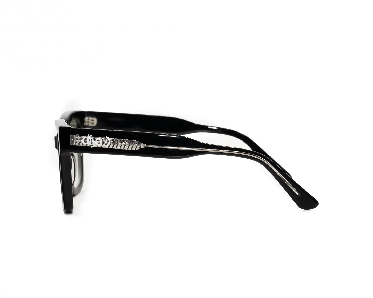 Gafas ZENITH negras rectangulares – diseño polarizado con estilo sofisticado y transparente DIYA SS25