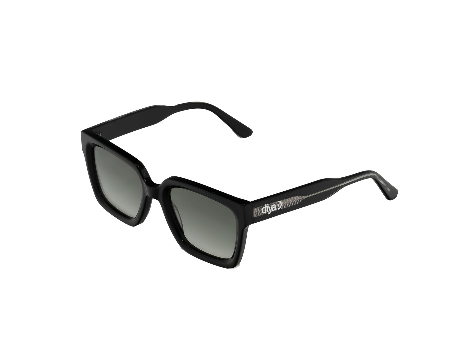 Gafas ZENITH negras rectangulares – diseño polarizado con estilo sofisticado y transparente DIYA SS25