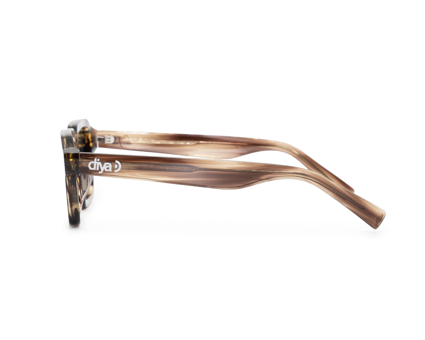 Vista lateral de gafas HALO – líneas rectas con diseño elegante y moderno SS25