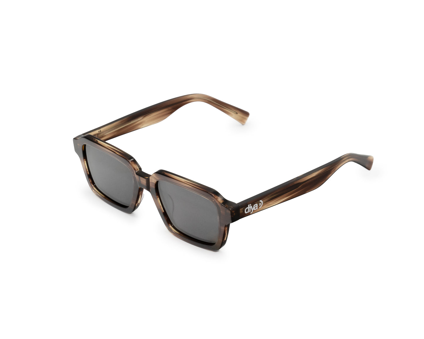 Gafas HALO cuadradas con lentes grises – marco gris carey
