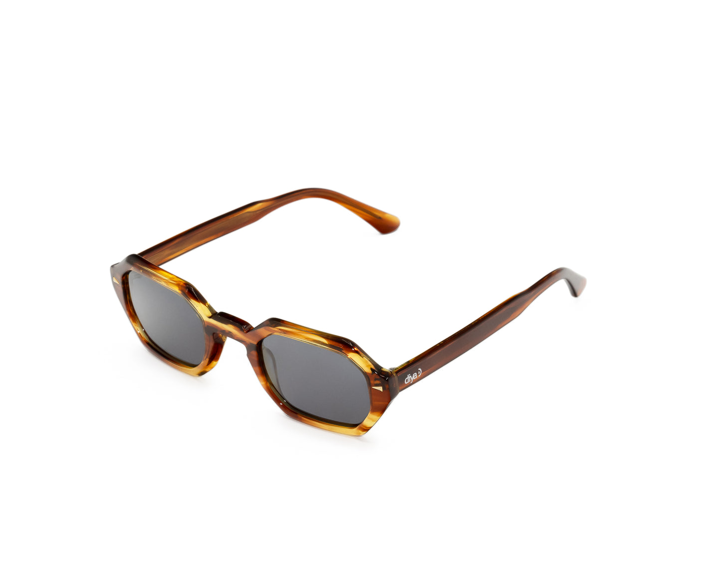 Gafas SOLARA octogonales con marco carey y lentes polarizados UV400 – estilo retro moderno